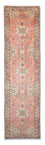 Alfombra de pasillo Alfombra Persa - Tabriz - Real - 389 x 93 cm - rojo claro
