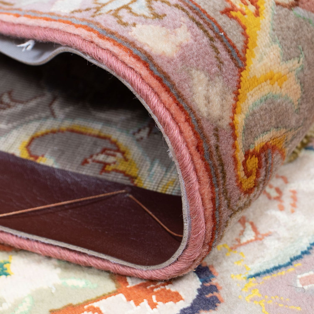 Alfombra de pasillo Alfombra Persa - Tabriz - Real - 389 x 93 cm - rojo claro