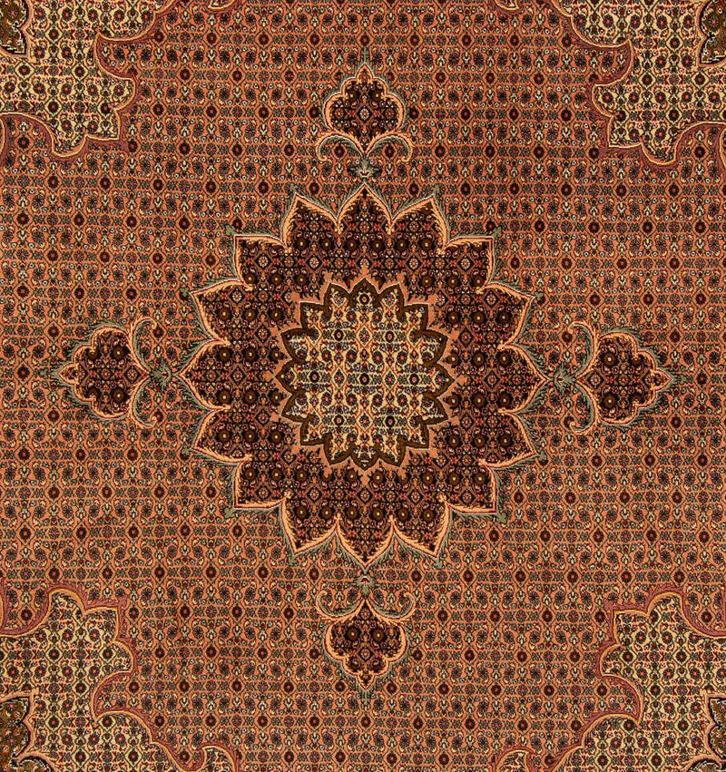 Alfombra persa - Tabriz cuadrado  - 206 x 206 cm - marrón