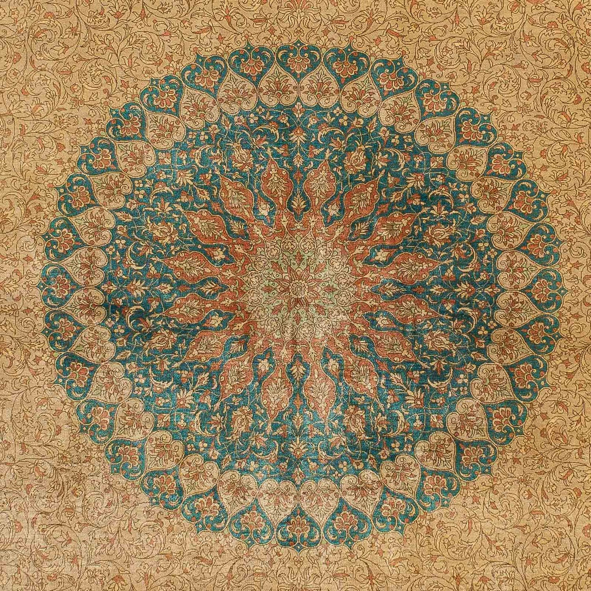 Alfombra de seda - Ghom Seda - Prima - 188 x 130 cm - beige