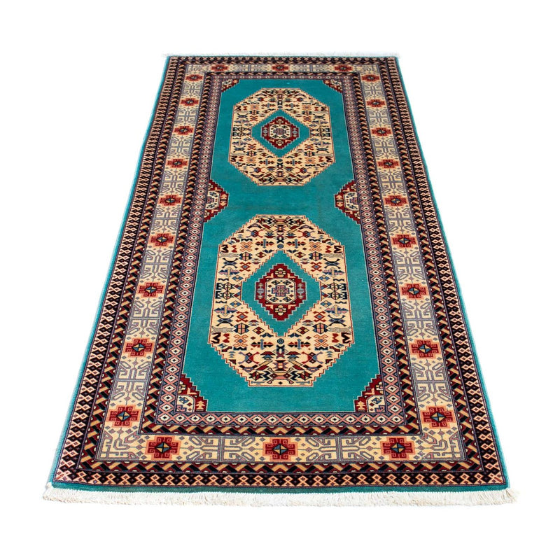 Alfombra de pasillo Alfombra Persa - Tabriz - Real - 190 x 75 cm - azul