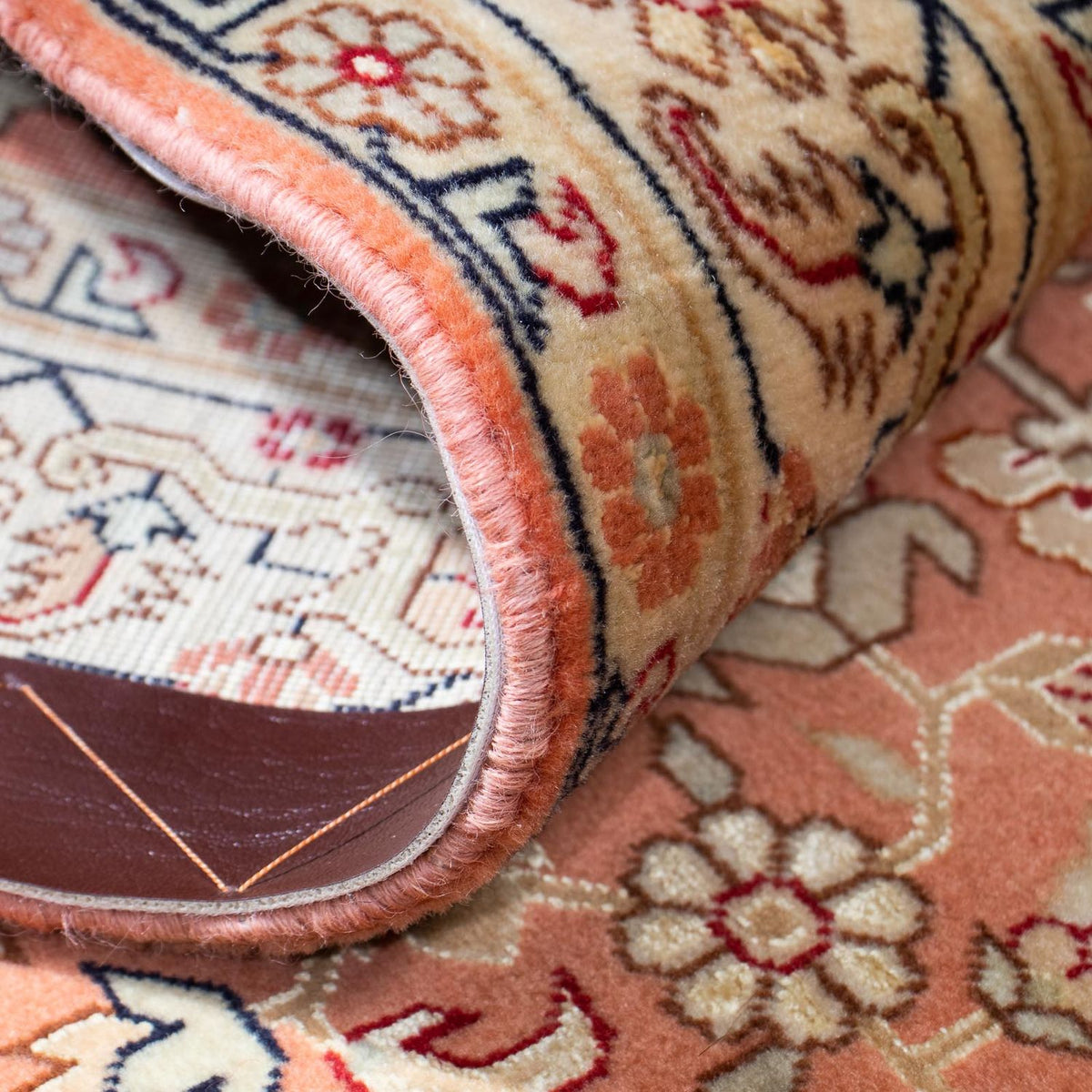 Alfombra de pasillo Alfombra Persa - Tabriz - Real - 215 x 82 cm - óxido