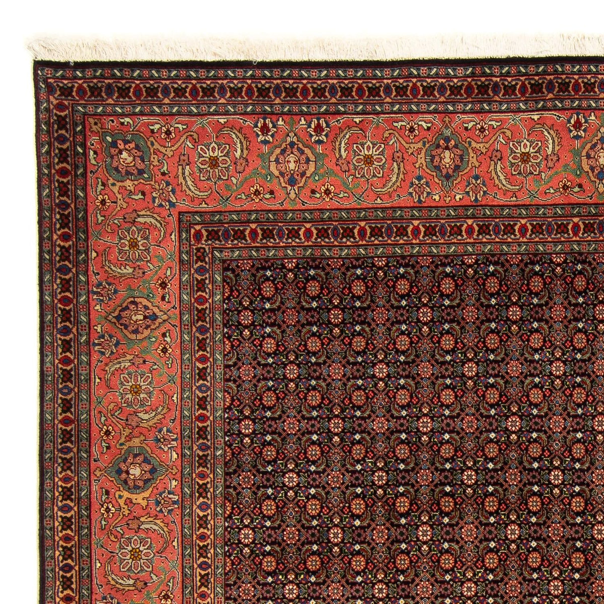 Alfombra persa - Tabriz cuadrado - 200 x 195 cm - azul oscuro
