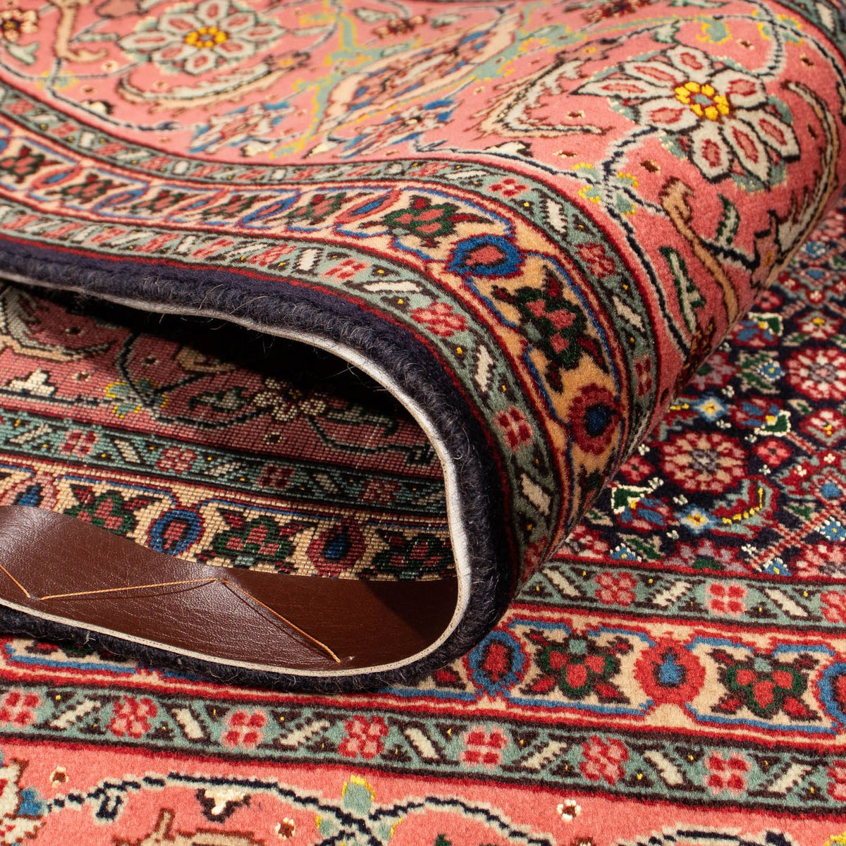 Alfombra persa - Tabriz cuadrado - 200 x 195 cm - azul oscuro