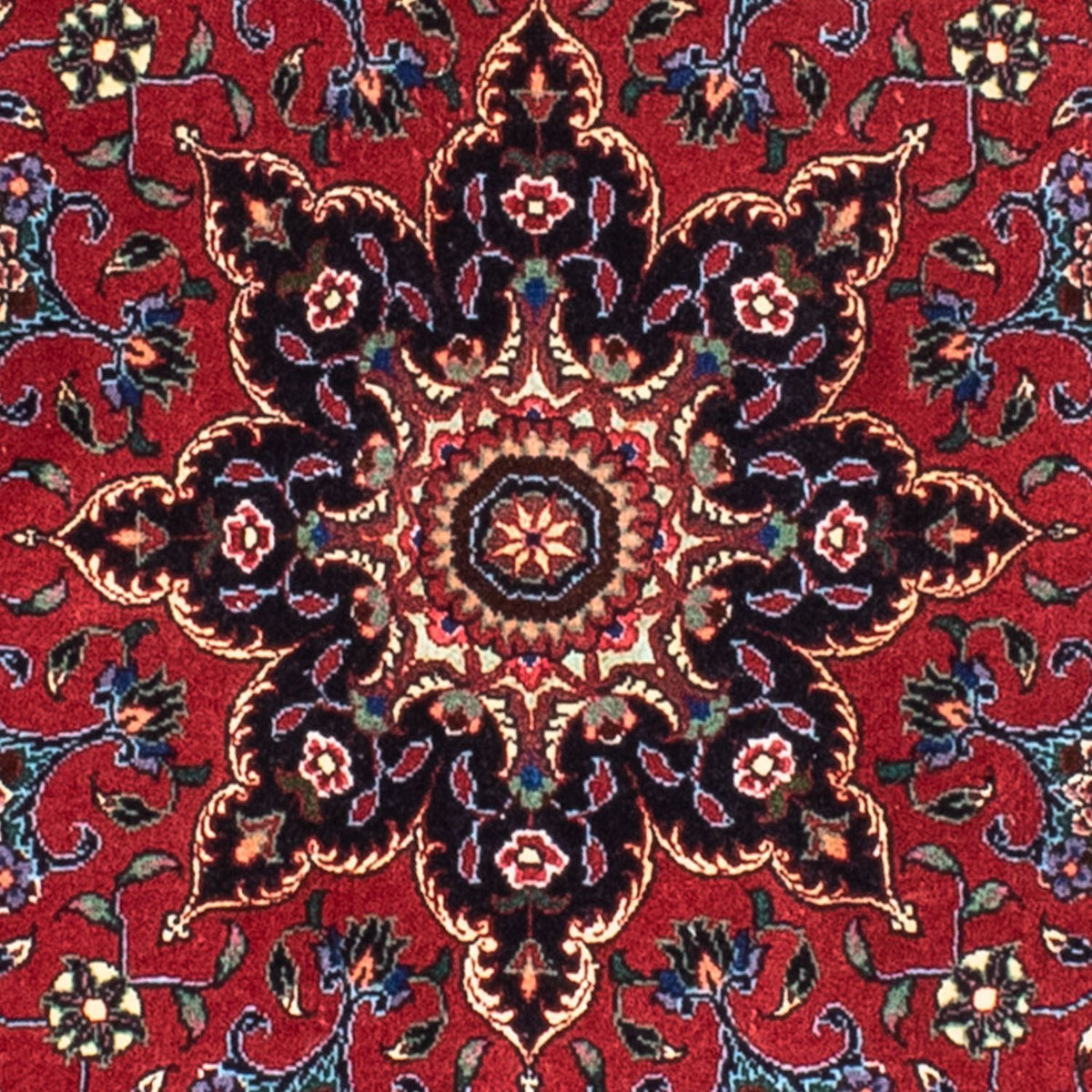 Alfombra persa - Bidjar redondo  - 150 x 150 cm - rojo oscuro