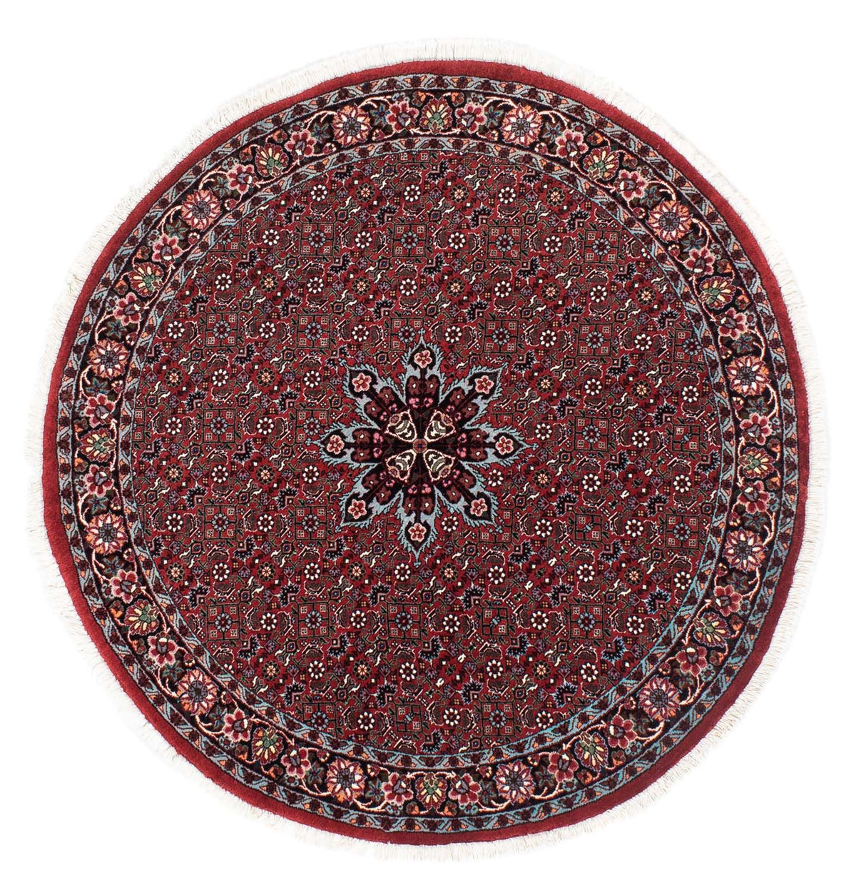 Alfombra persa - Bidjar redondo  - 120 x 120 cm - rojo oscuro
