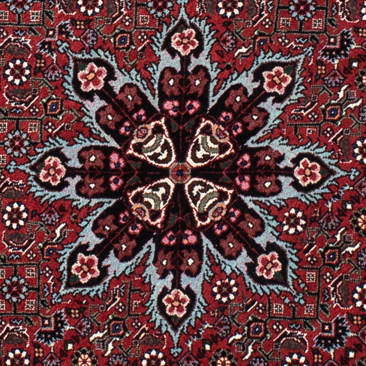 Alfombra persa - Bidjar redondo  - 120 x 120 cm - rojo oscuro