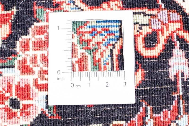 Alfombra persa - Bidjar redondo  - 250 x 250 cm - rojo oscuro