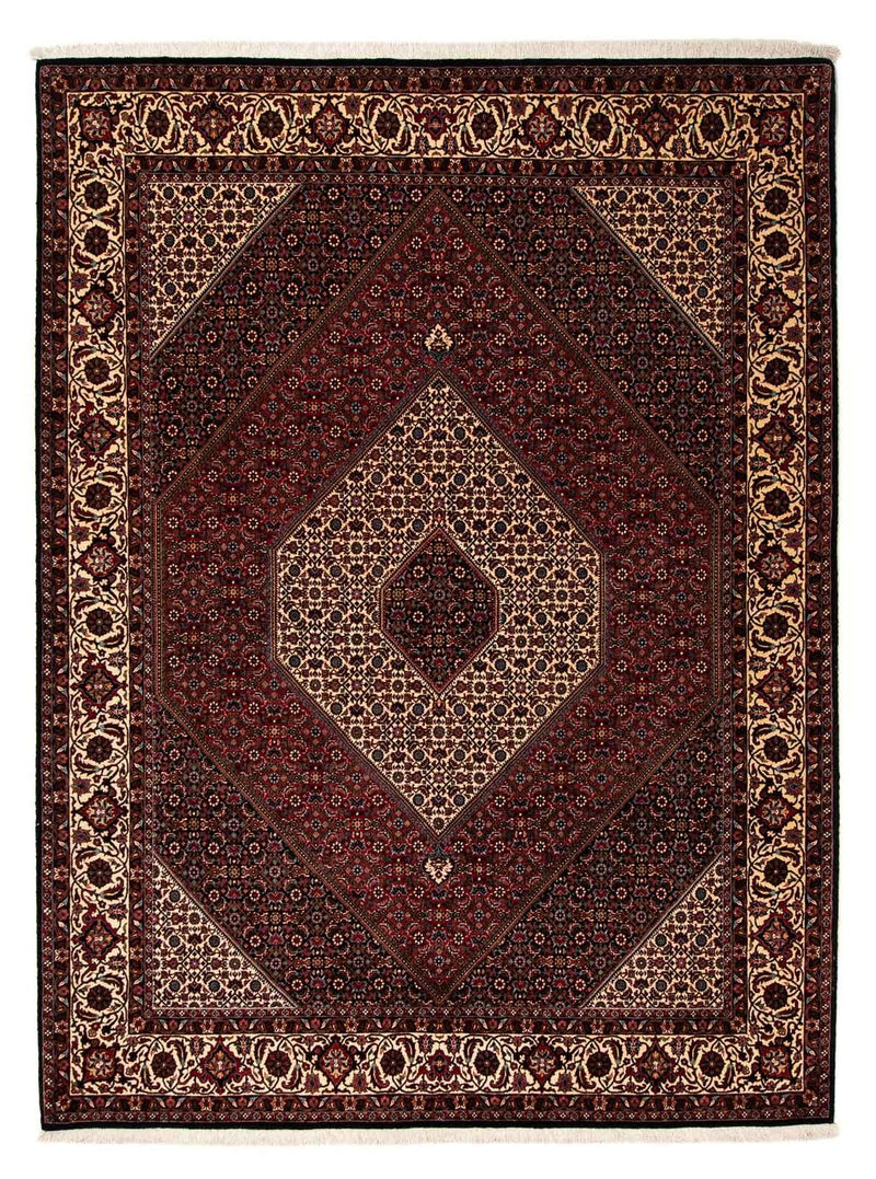 Alfombra persa - Bidjar - 263 x 204 cm - rojo oscuro
