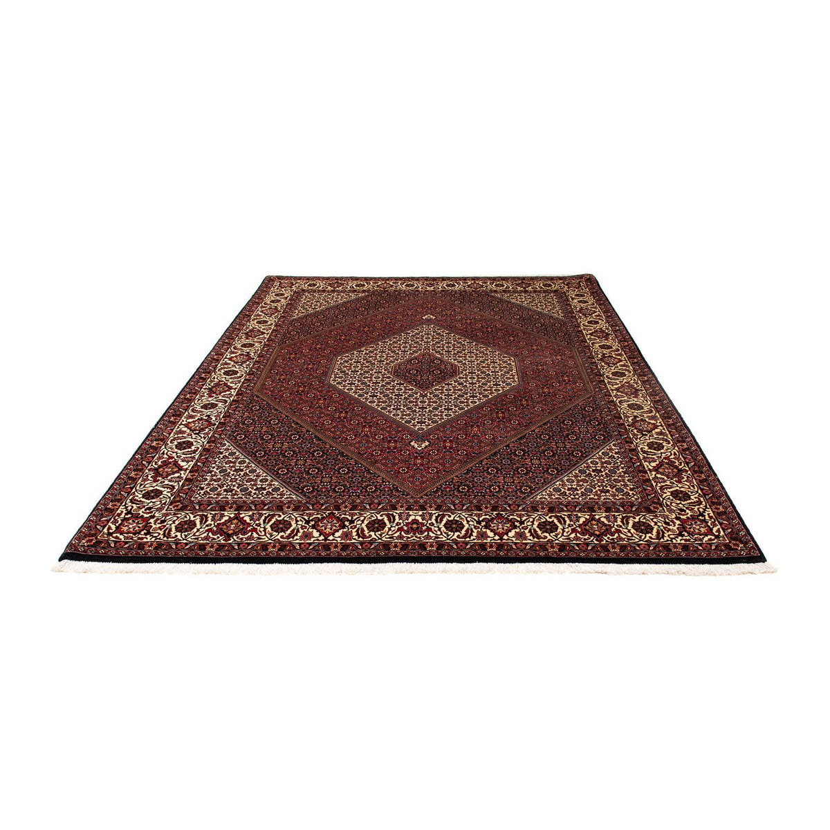 Alfombra persa - Bidjar - 263 x 204 cm - rojo oscuro