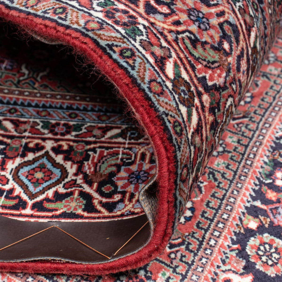 Alfombra persa - Bidjar - 206 x 132 cm - rojo claro