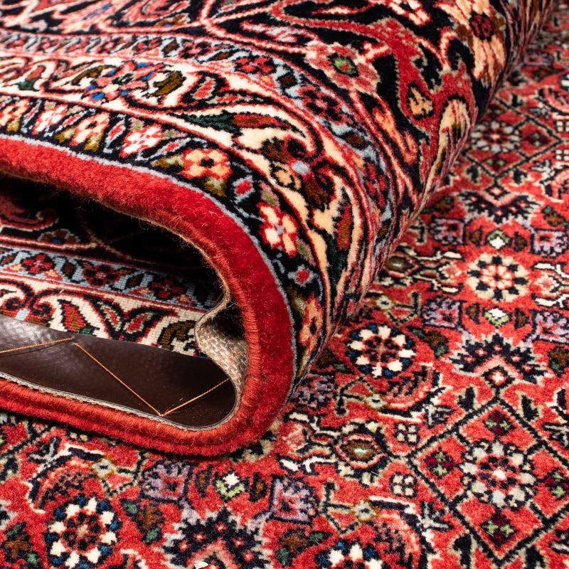 Alfombra persa - Bidjar - 256 x 202 cm - rojo oscuro