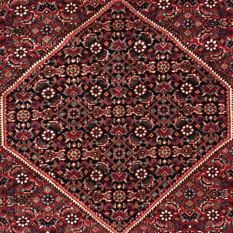 Alfombra de pasillo Alfombra persa - Bidjar - 198 x 74 cm - rojo oscuro