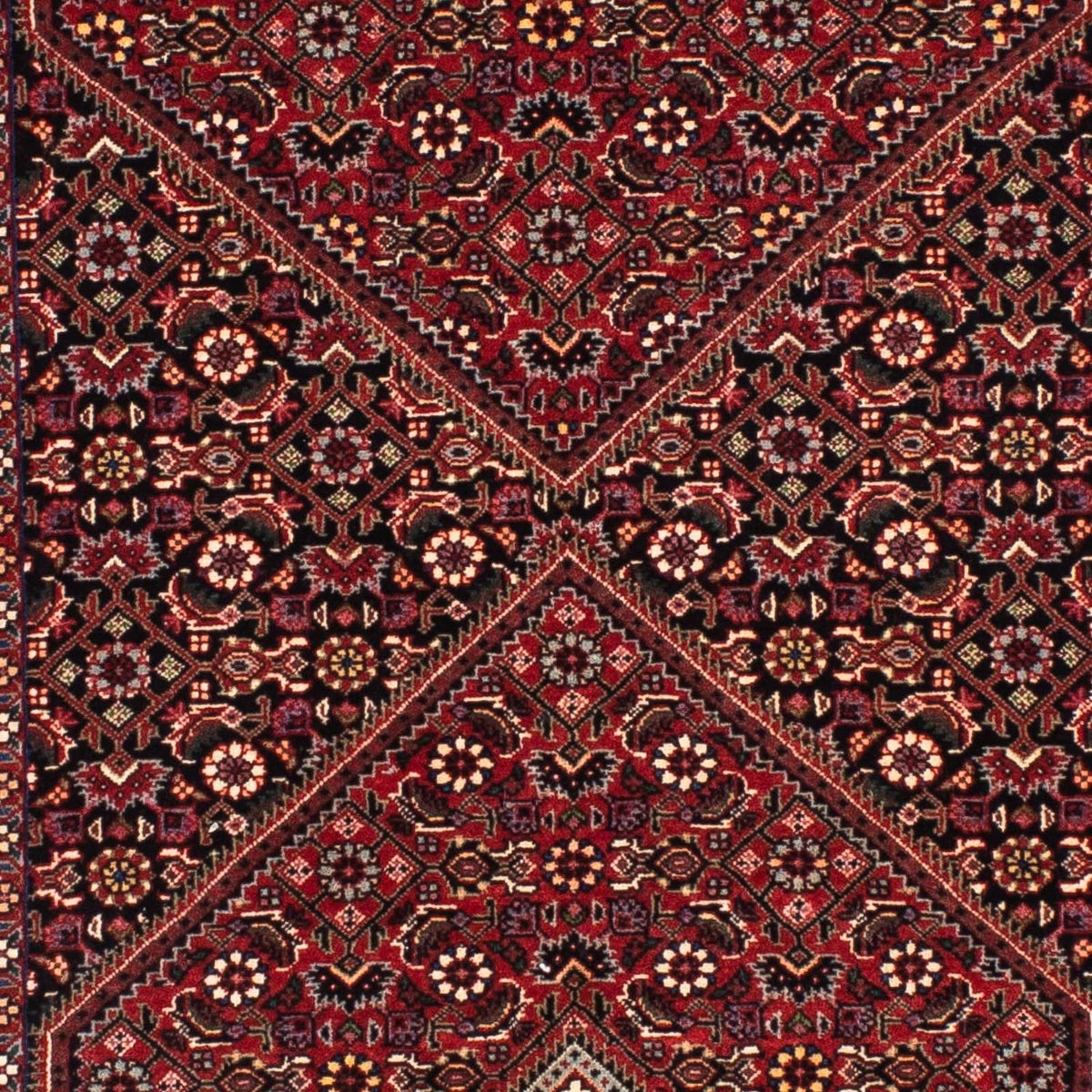 Alfombra de pasillo Alfombra persa - Bidjar - 202 x 76 cm - rojo oscuro