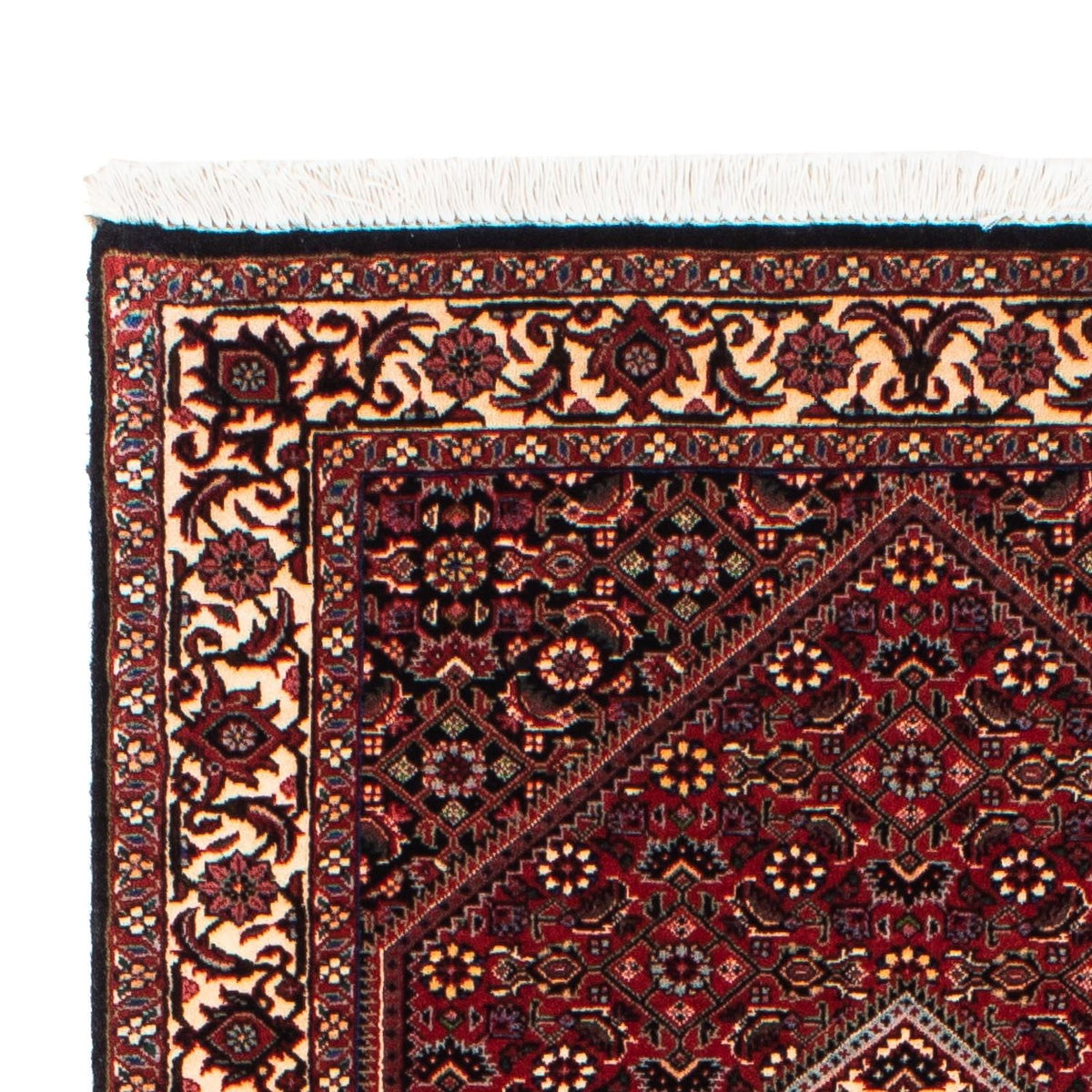Alfombra de pasillo Alfombra persa - Bidjar - 202 x 76 cm - rojo oscuro