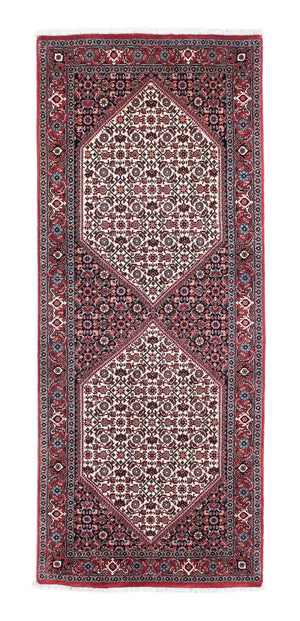 Alfombra de pasillo Alfombra persa - Bidjar - 194 x 73 cm - rojo
