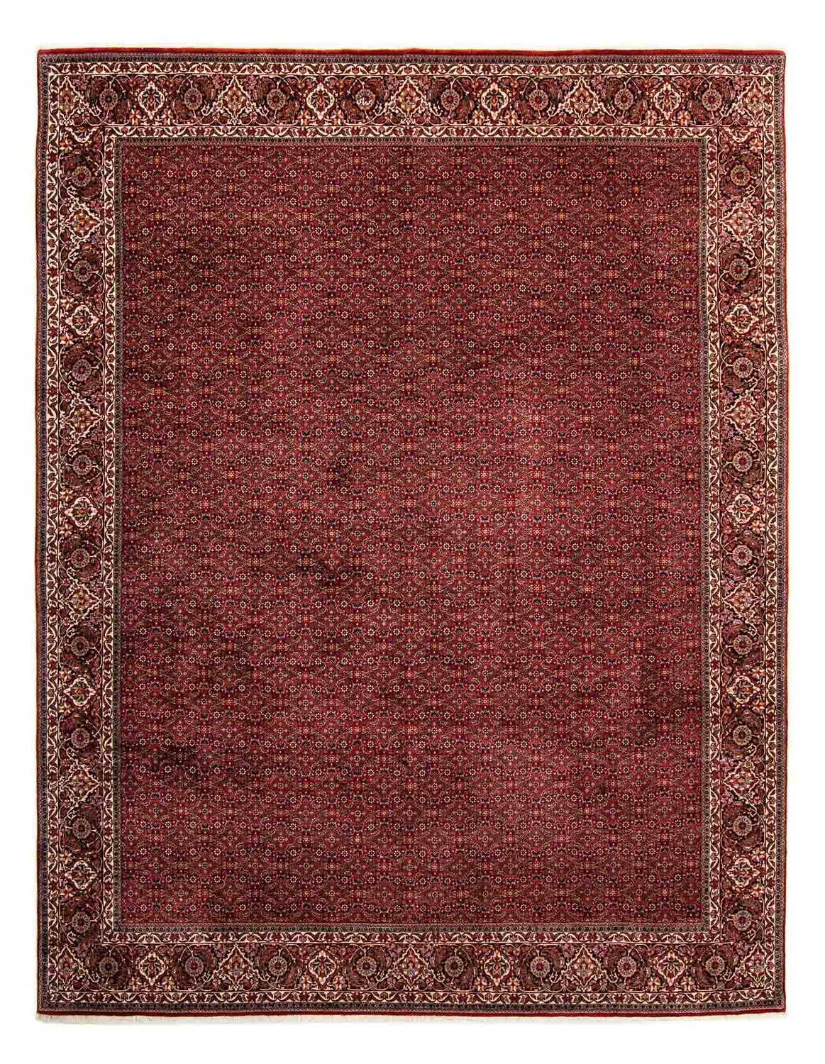 Alfombra persa - Bidjar - 392 x 299 cm - rojo oscuro