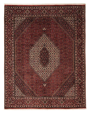 Alfombra persa - Bidjar - 237 x 200 cm - rojo oscuro