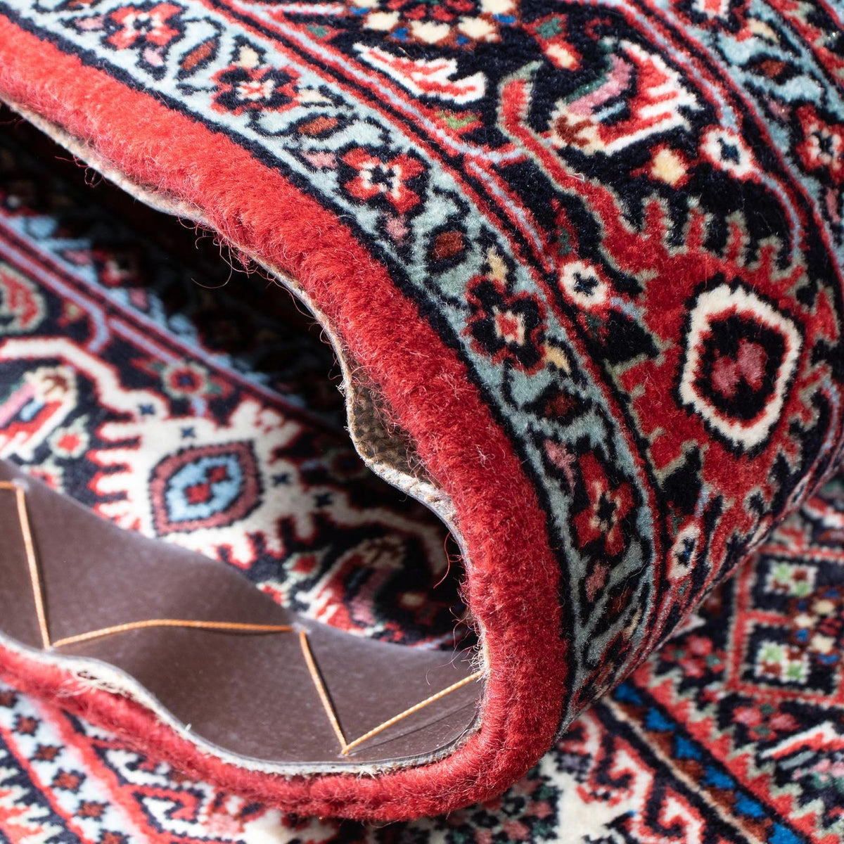 Alfombra de pasillo Alfombra persa - Bidjar - 201 x 74 cm - rojo