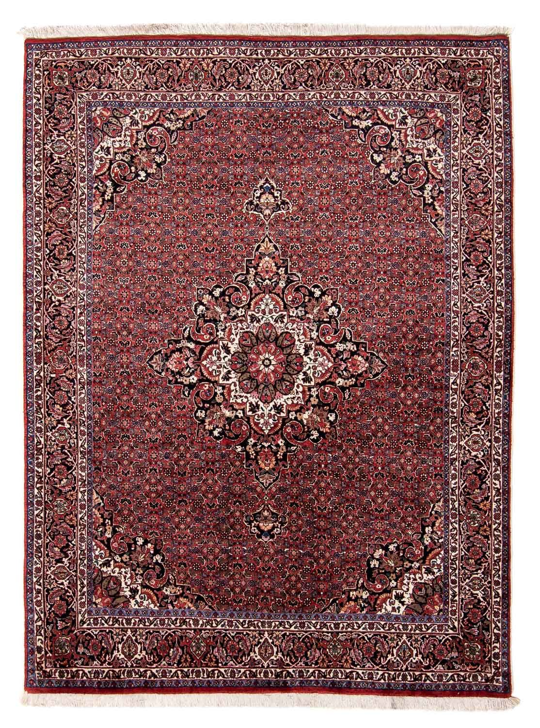 Alfombra persa - Bidjar - 230 x 175 cm - rojo oscuro