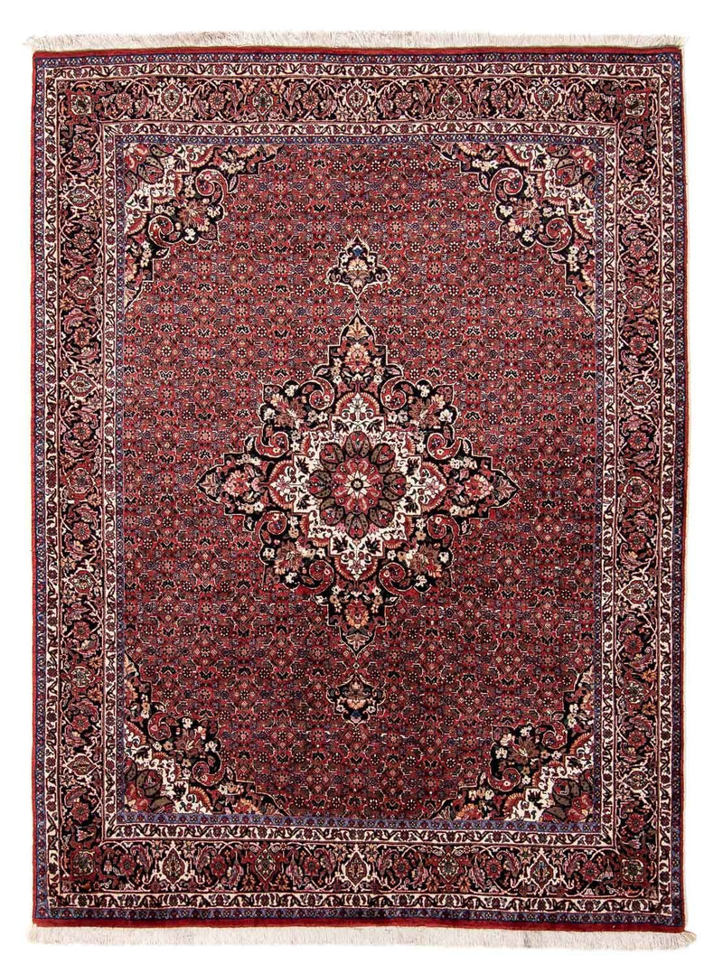 Alfombra persa - Bidjar - 230 x 175 cm - rojo oscuro