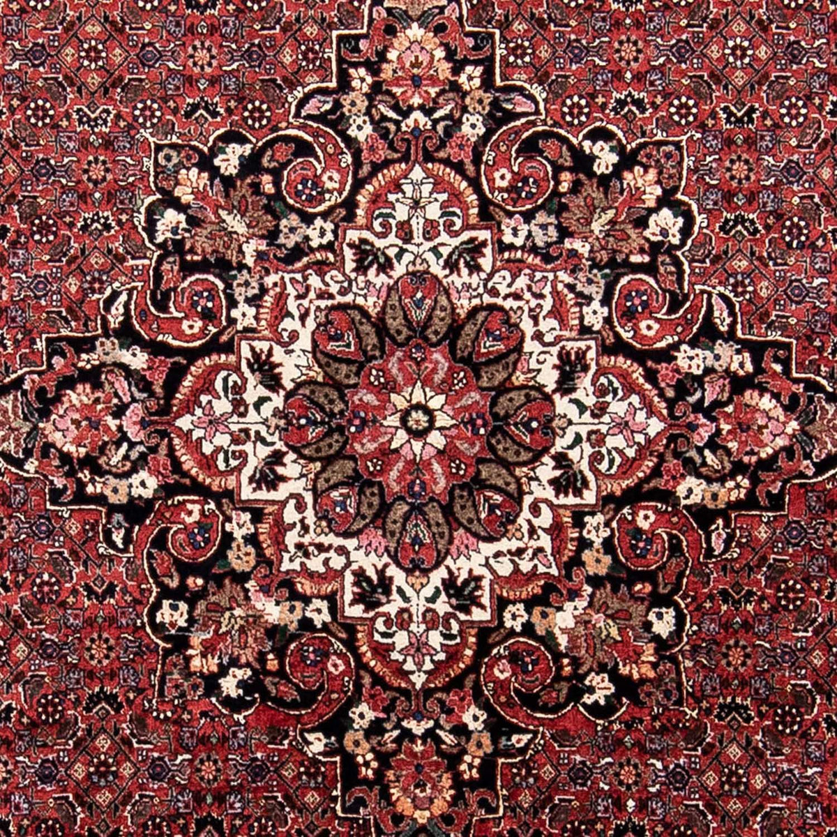 Alfombra persa - Bidjar - 230 x 175 cm - rojo oscuro