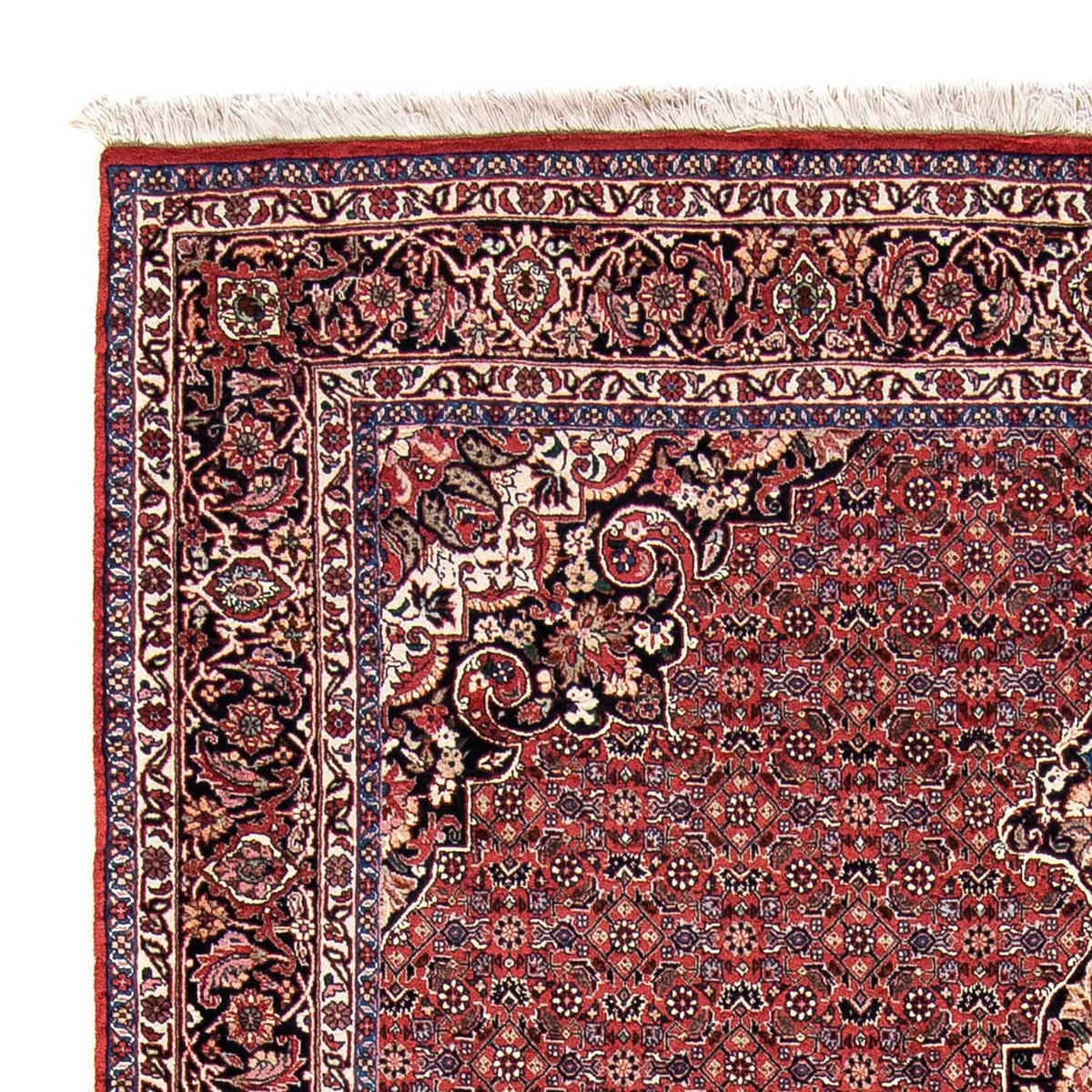 Alfombra persa - Bidjar - 230 x 175 cm - rojo oscuro