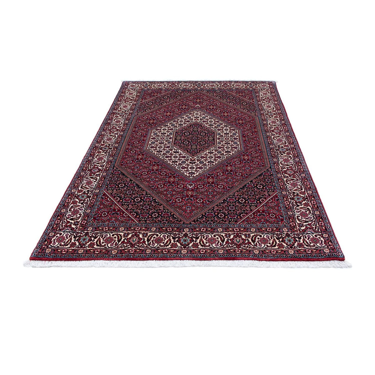 Alfombra persa - Bidjar - 205 x 130 cm - rojo oscuro