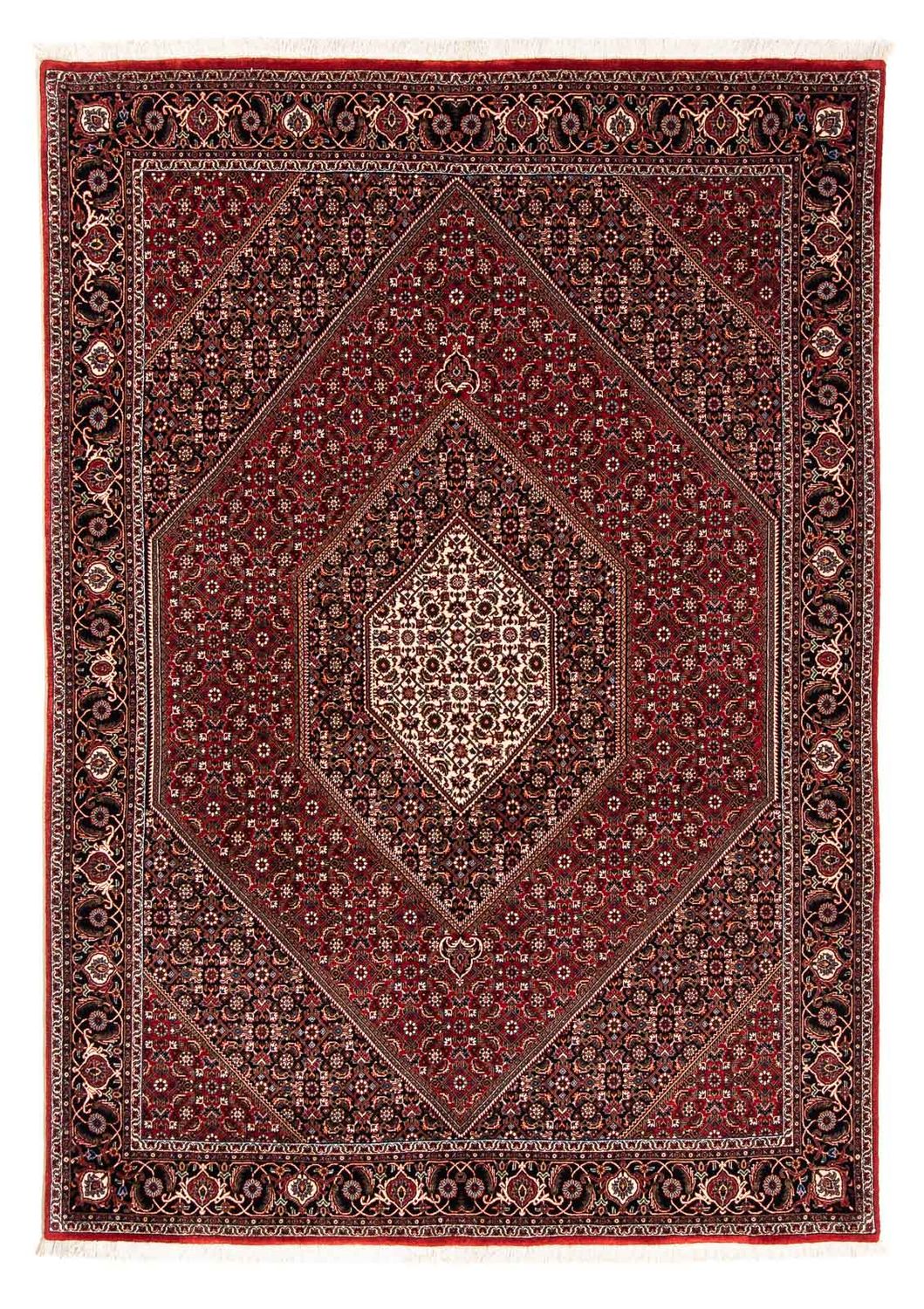 Alfombra persa - Bidjar - 238 x 165 cm - rojo oscuro