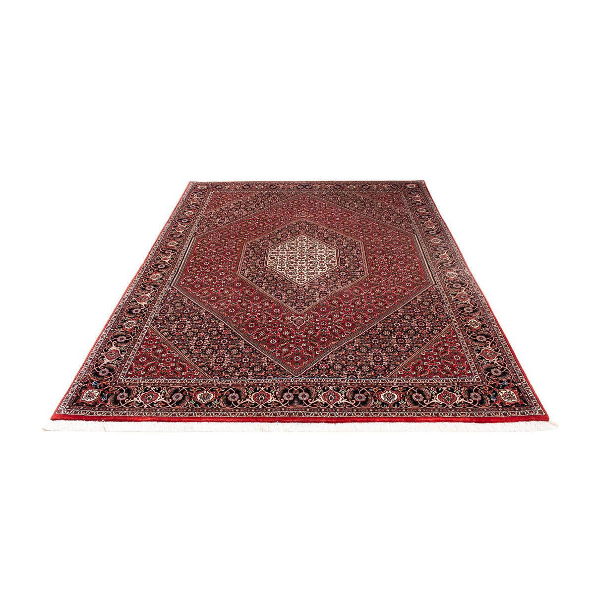 Alfombra persa - Bidjar - 238 x 165 cm - rojo oscuro