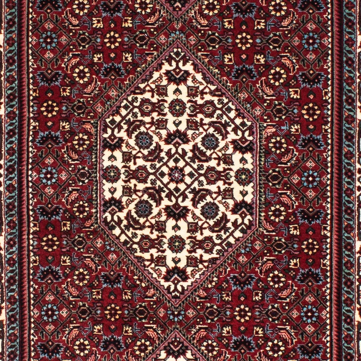 Alfombra de pasillo Alfombra persa - Bidjar - 210 x 73 cm - rojo oscuro