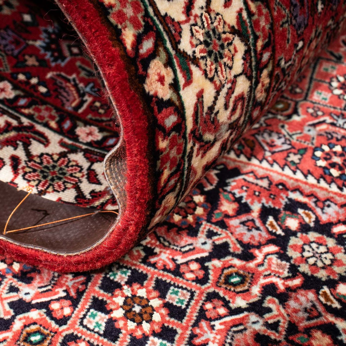 Alfombra de pasillo Alfombra persa - Bidjar - 200 x 74 cm - rojo oscuro