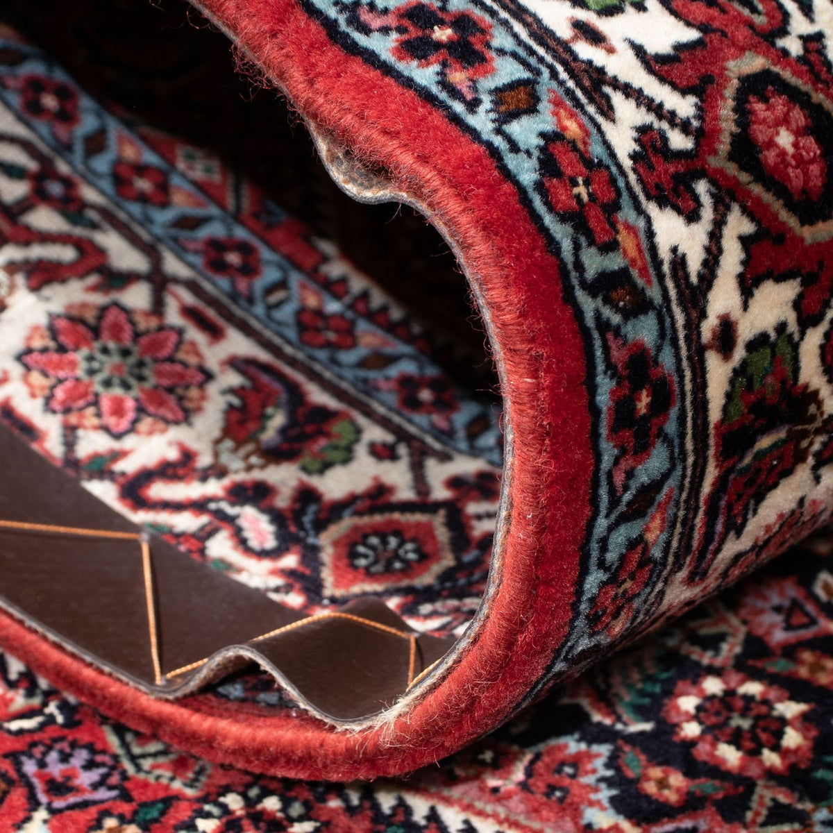 Alfombra de pasillo Alfombra persa - Bidjar - 291 x 84 cm - rojo oscuro