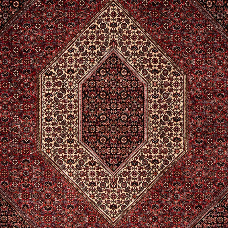 Alfombra persa - Bidjar - 251 x 202 cm - rojo oscuro