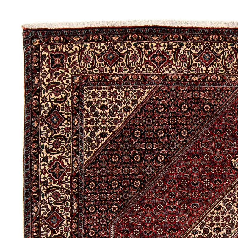 Alfombra persa - Bidjar - 251 x 202 cm - rojo oscuro