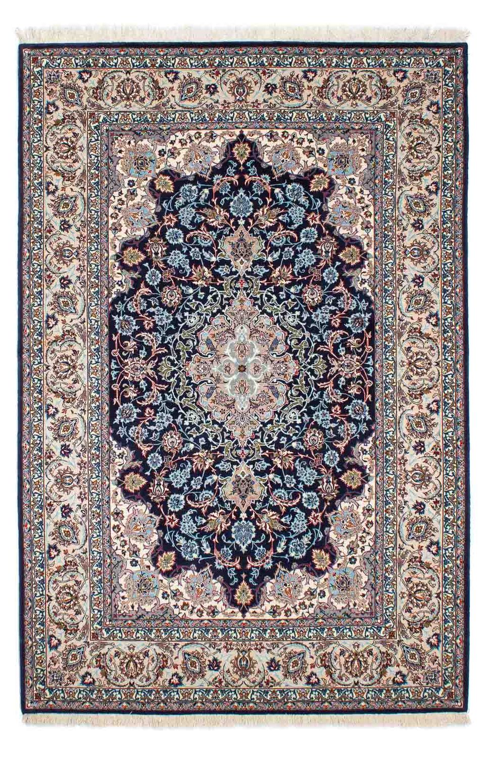Alfombra Persa - Isfahan - Prima - 226 x 149 cm - azul oscuro