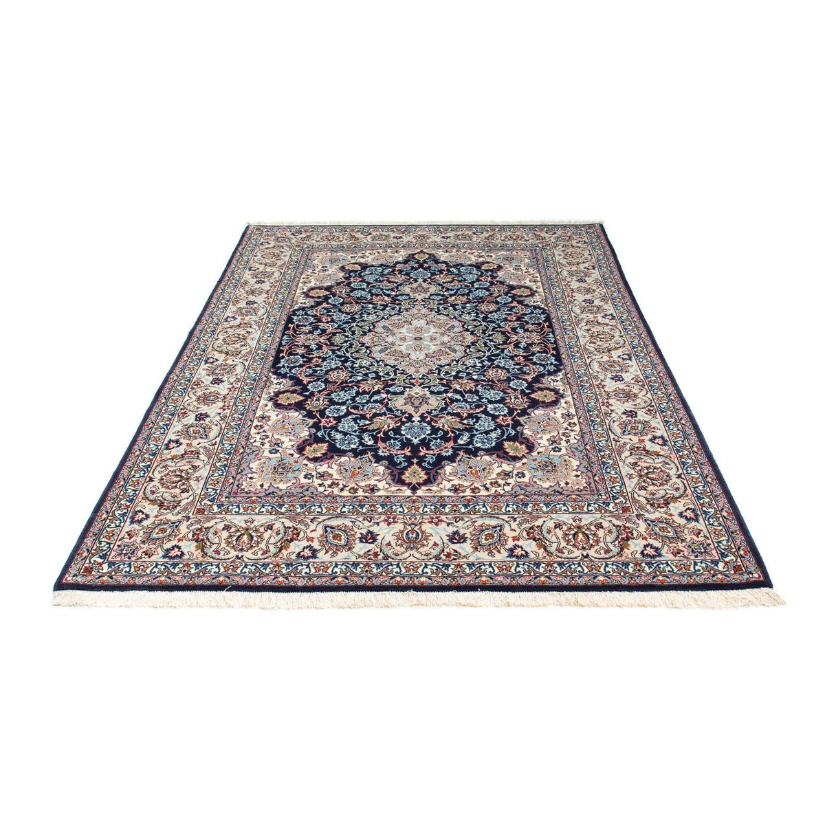 Alfombra Persa - Isfahan - Prima - 226 x 149 cm - azul oscuro