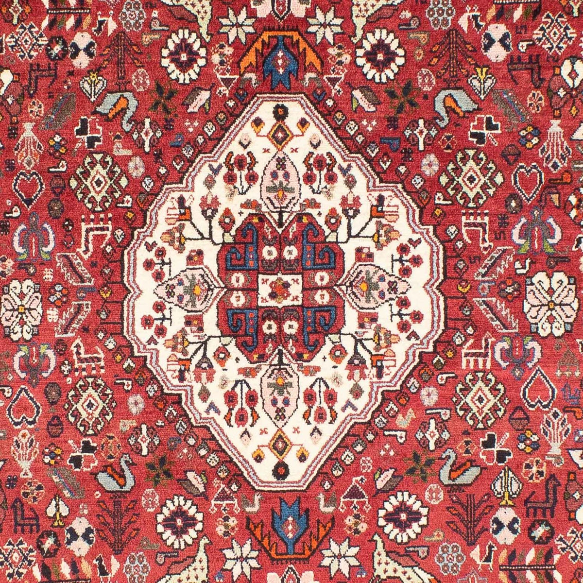 Alfombra Gabbeh - Persa Kashkuli - 247 x 157 cm - rojo oscuro