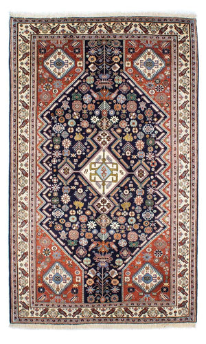 Alfombra Gabbeh - Persa Kashkuli - 250 x 152 cm - azul oscuro