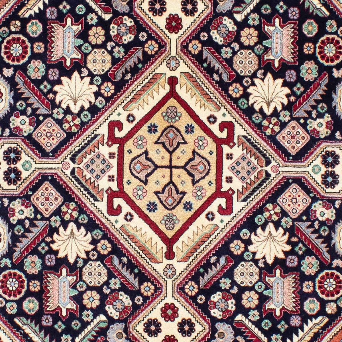 Alfombra Gabbeh - Persa Kashkuli - 203 x 148 cm - azul oscuro