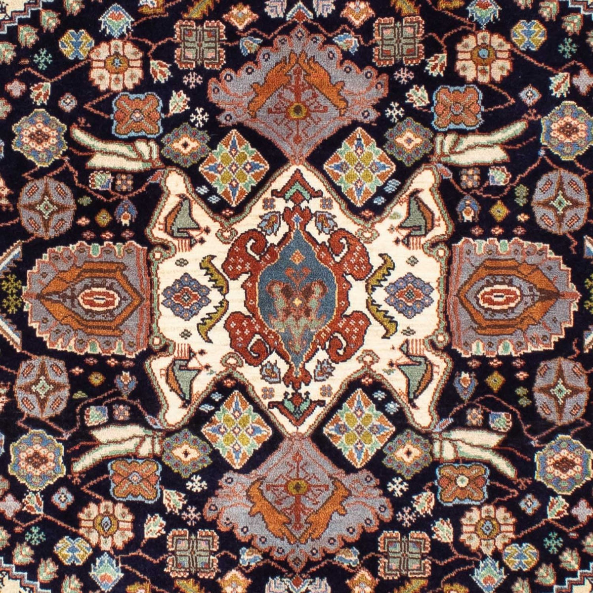 Alfombra Gabbeh - Persa Kashkuli - 180 x 145 cm - azul oscuro