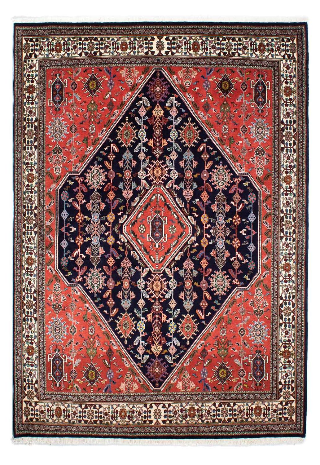 Alfombra Gabbeh - Persa Kashkuli - 245 x 172 cm - azul oscuro