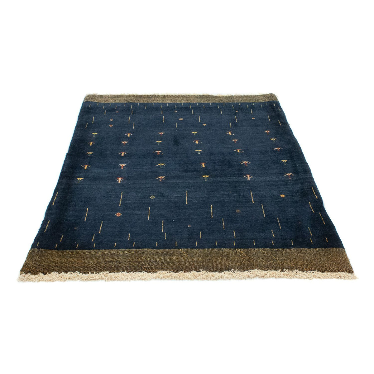 Alfombra Gabbeh - Loribaft Persa - 160 x 116 cm - azul oscuro