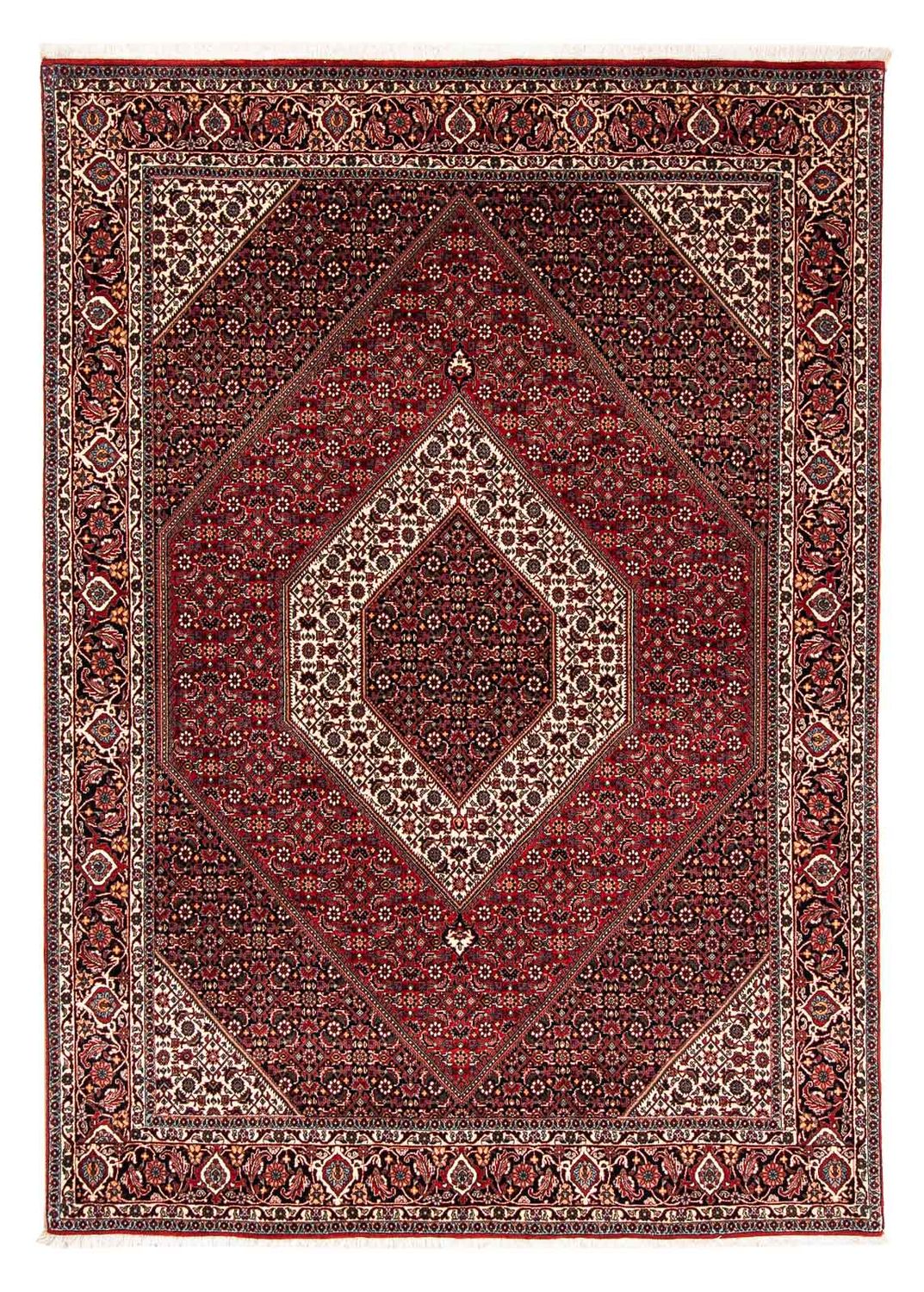 Alfombra persa - Bidjar - 240 x 172 cm - rojo oscuro