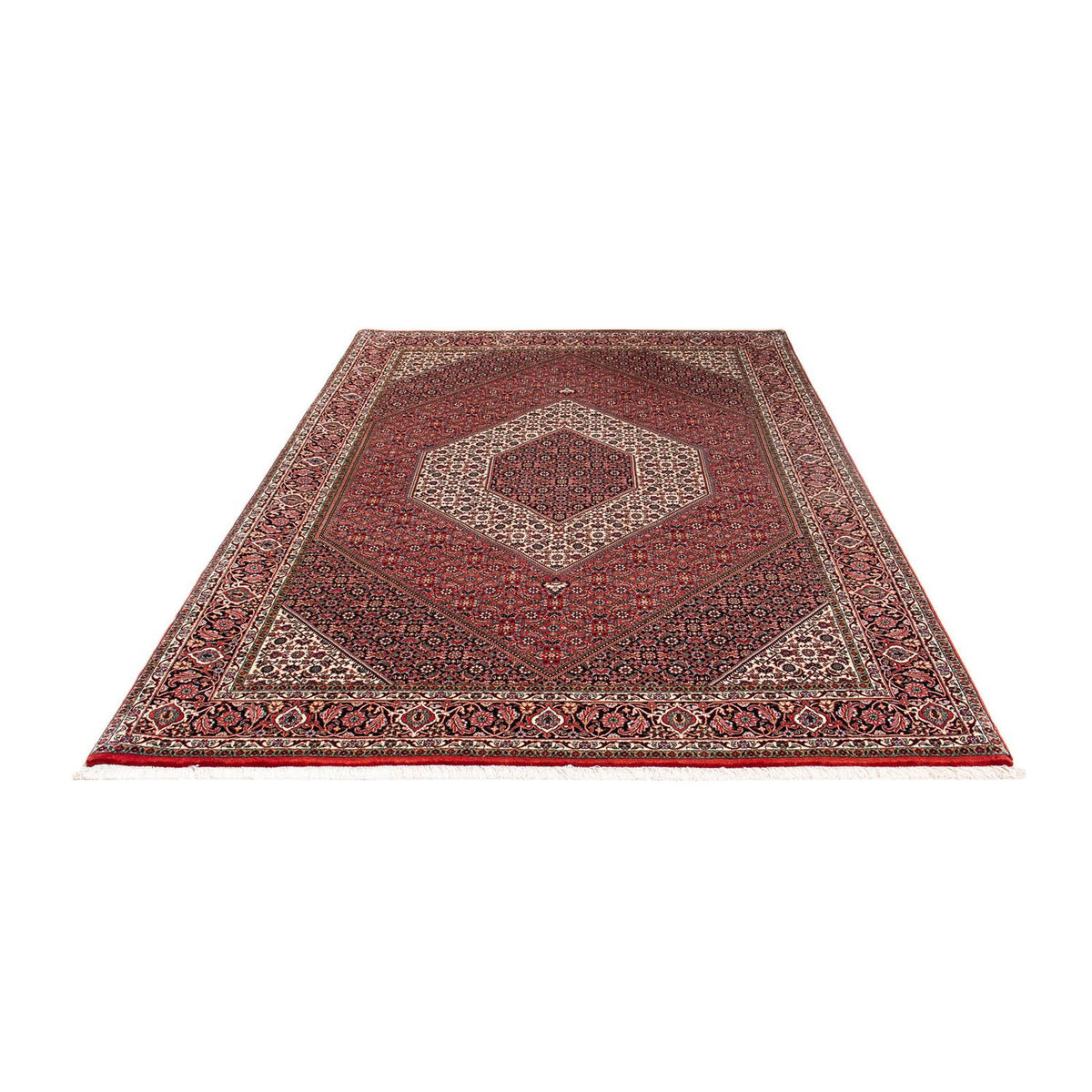 Alfombra persa - Bidjar - 249 x 174 cm - rojo oscuro