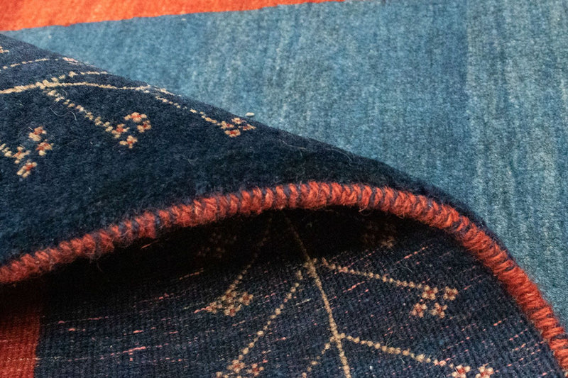 Alfombra Gabbeh - Loribaft Persa - 205 x 128 cm - rojo