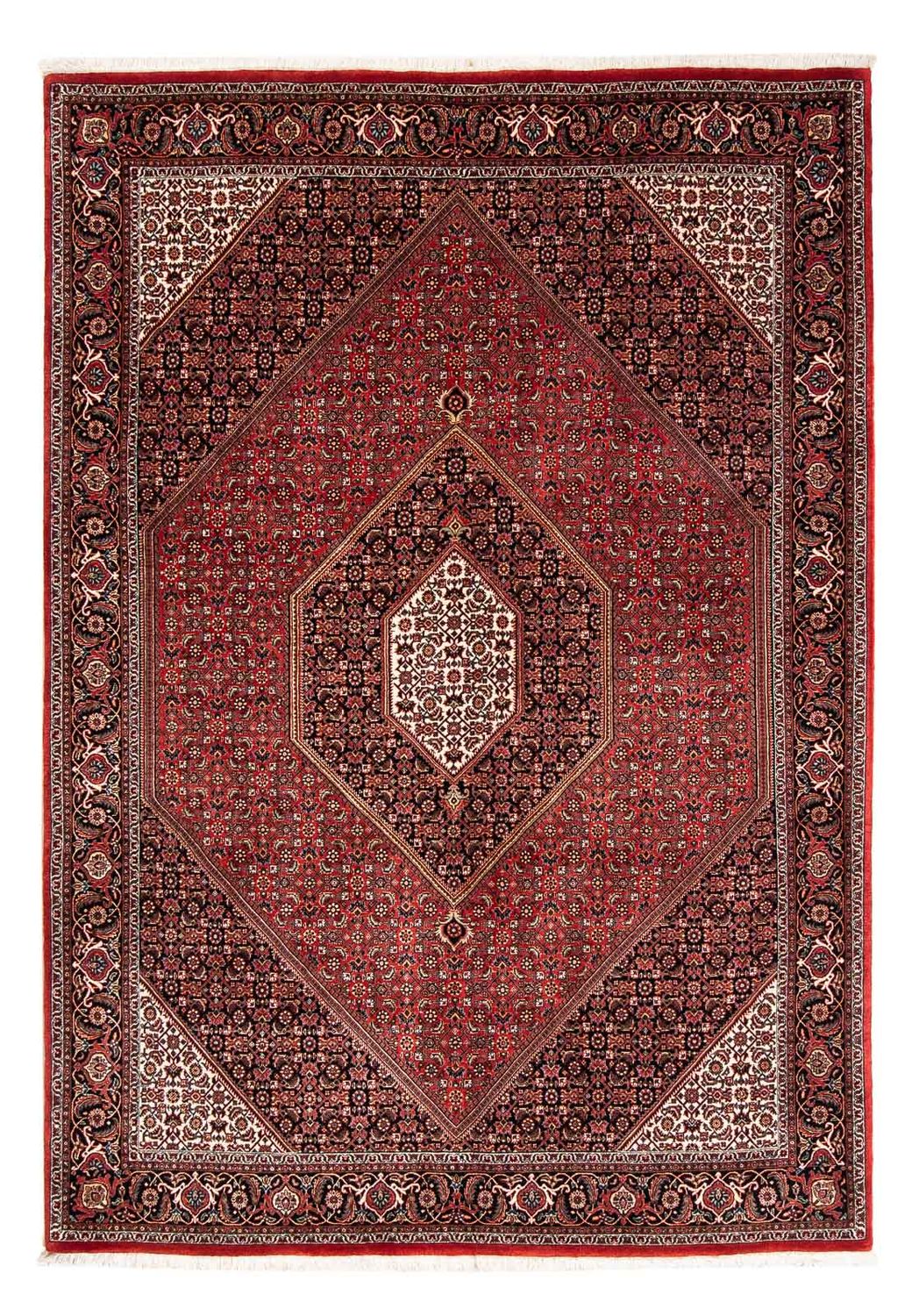 Alfombra persa - Bidjar - 240 x 171 cm - rojo oscuro