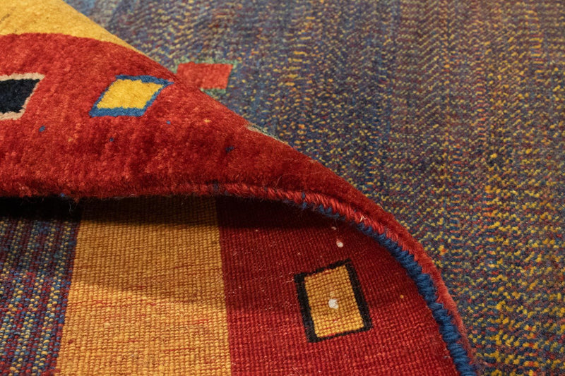 Alfombra Gabbeh - Loribaft Persa - 158 x 112 cm - rojo