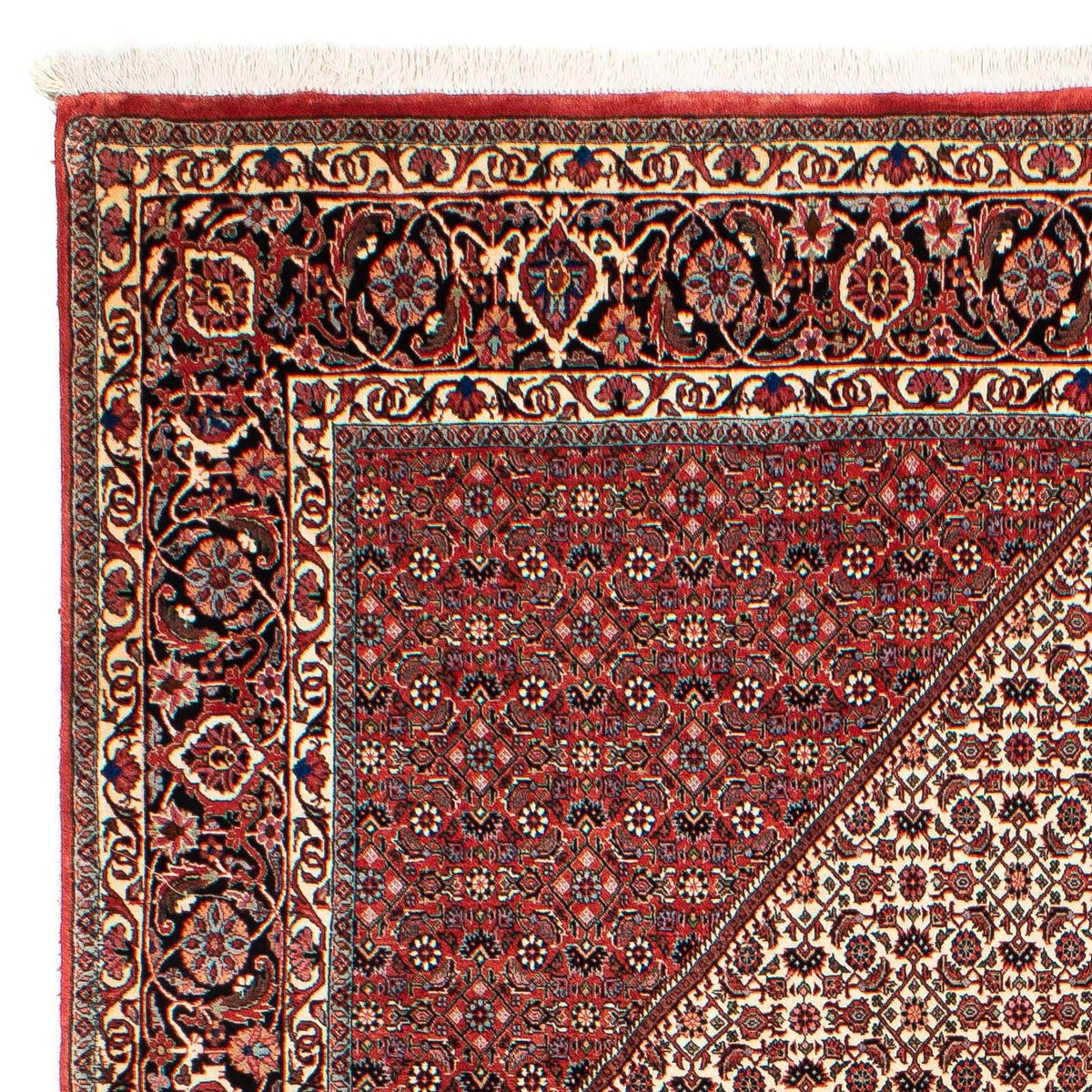 Alfombra persa - Bidjar - 289 x 204 cm - rojo oscuro