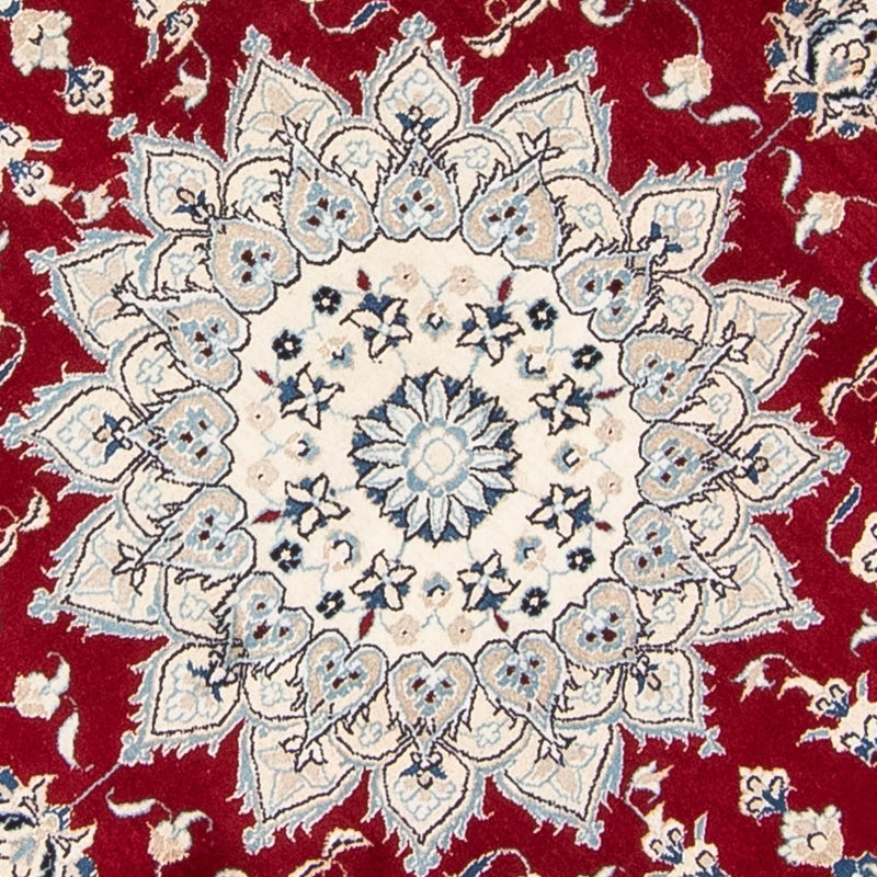 Alfombra persa - Nain redondo  - 245 x 245 cm - rojo oscuro